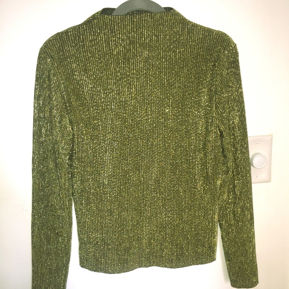 Gold high-neck top